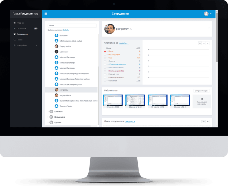 Продукт Гарда Предприятие Скриншот Гарда Предприятие