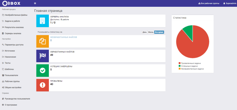 Скриншот ORBOX